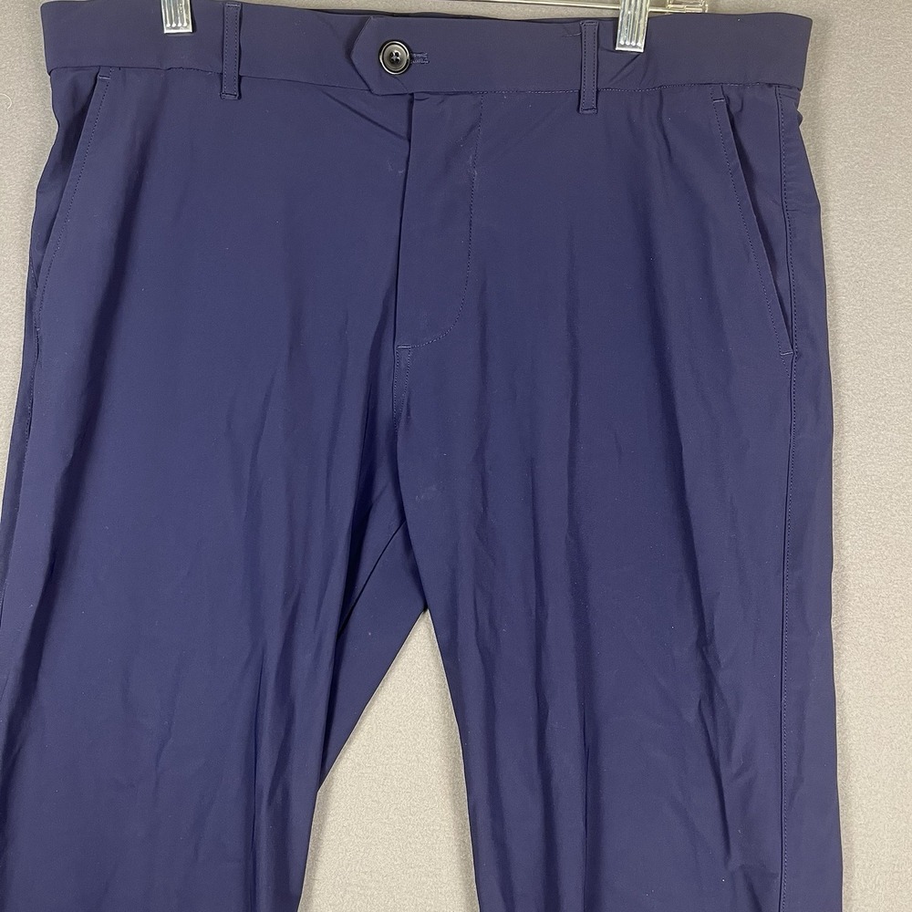 Greyson Montauk Pants Men's 35x32 Navy Performance Golf Chino‎ Trouser Stretch